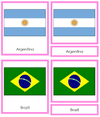 Flags of South America 3-Part Cards - Montessori Print Shop continent study