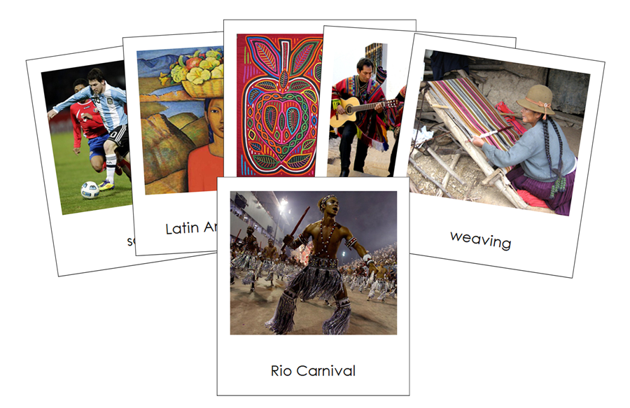 Culture of South America 3-Part Continent Cards - Montessori Print Shop Digital Download