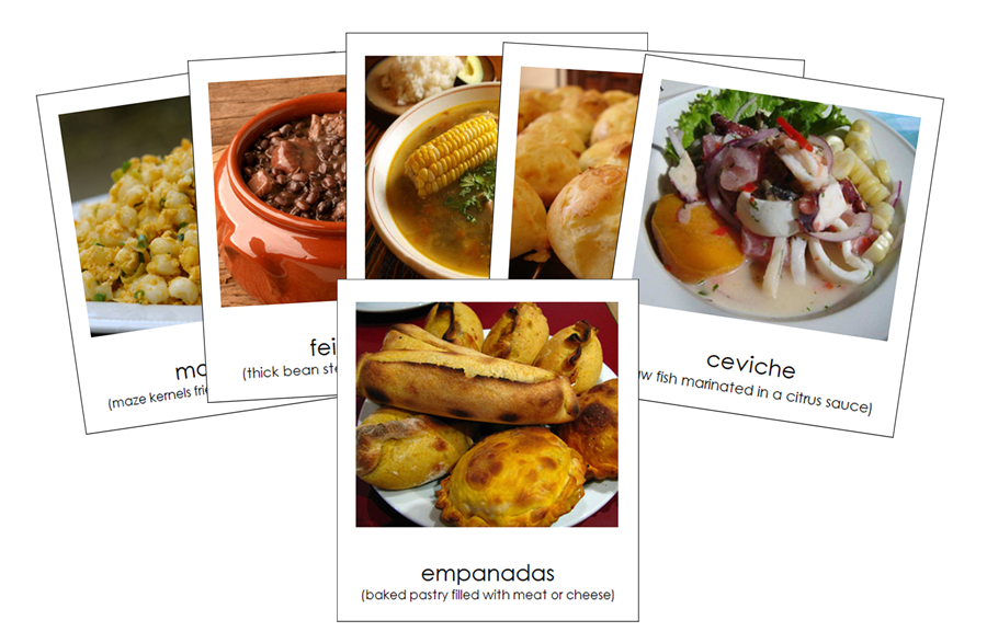 Foods of South America 3-Part Cards - Montessori Print Shop Digital Download