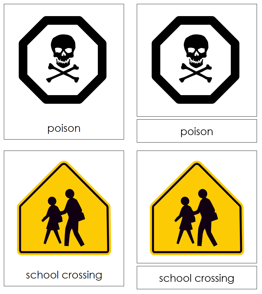 Types of Safety Signs-Part Cards - Montessori Print Shop Digital Download