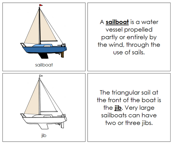 Parts of a Sailboat Nomenclature Book - Montessori Print Shop