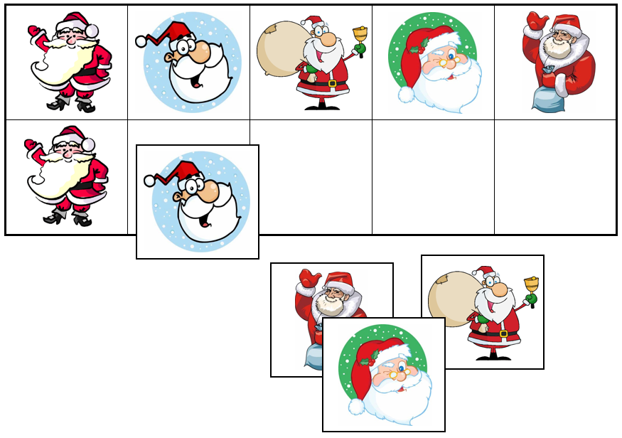 Santa Match-Up & Memory Game - Montessori Print Shop Digital Download