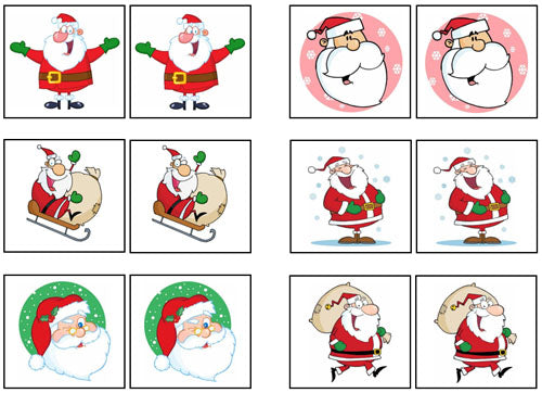 Santa Match-Up & Memory Game - Montessori Print Shop Digital Download