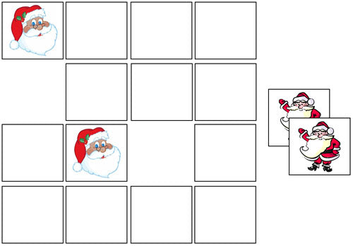 Santa Match-Up & Memory Game - Montessori Print Shop Digital Download
