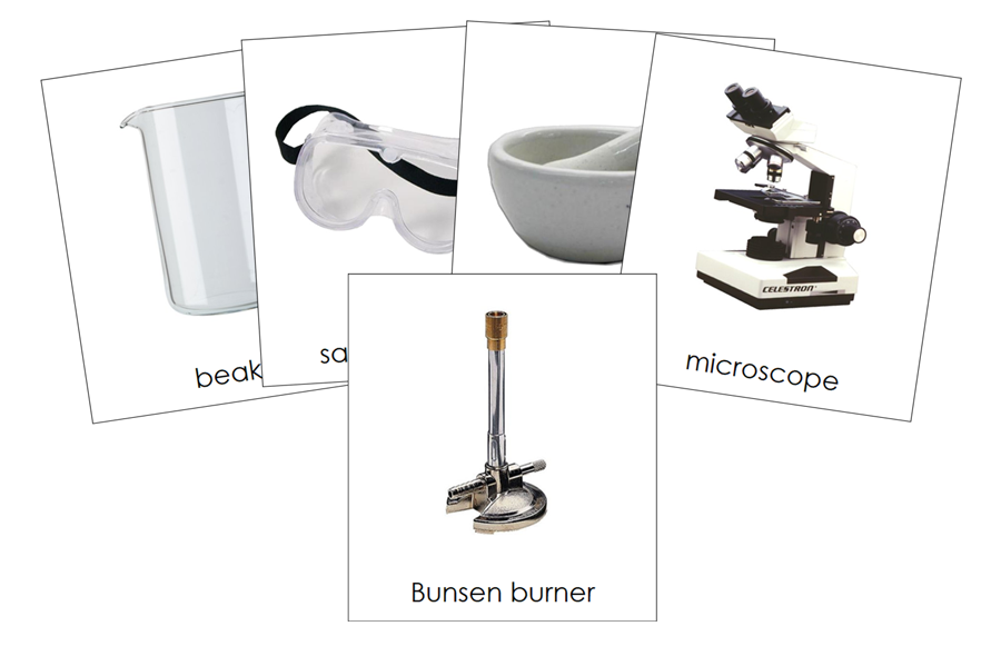 Types of Science Equipment 3-Part Cards - Montessori Print Shop Digital Download