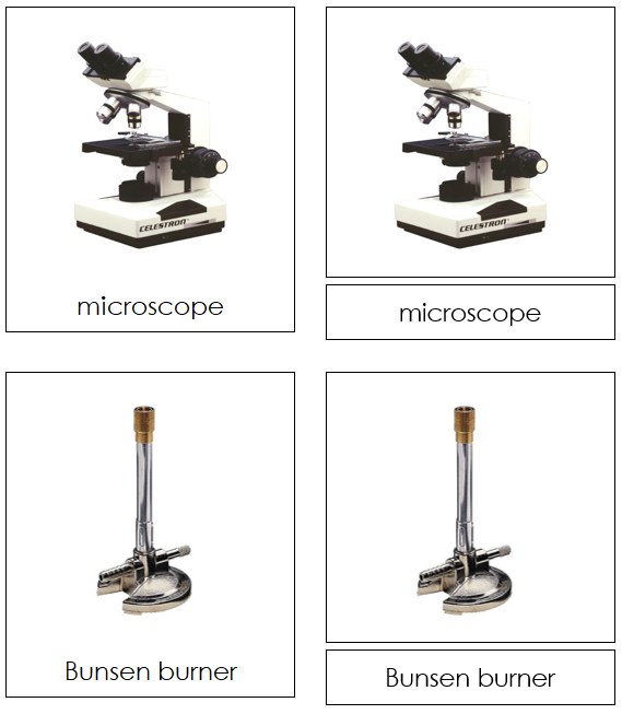 Science Equipment 3-Part Cards - Montessori Print Shop