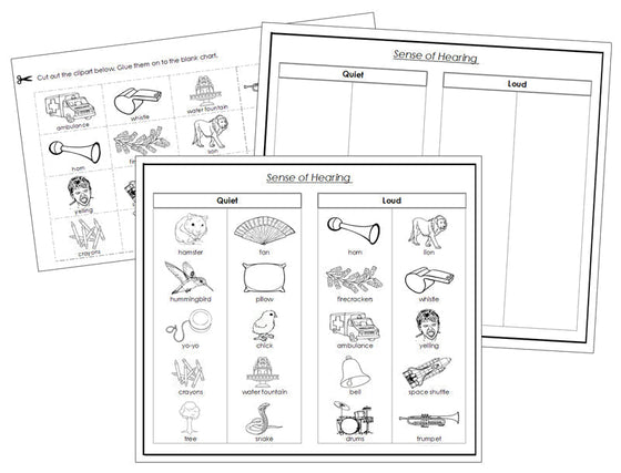 Sense of Hearing Blackline Masters - Montessori Print Shop