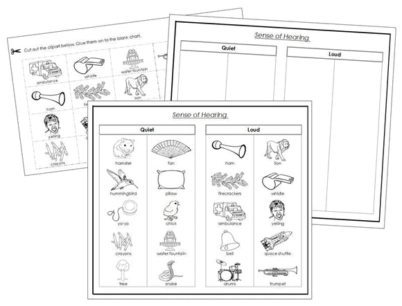 Sense of Hearing Blackline Masters - Montessori Print Shop