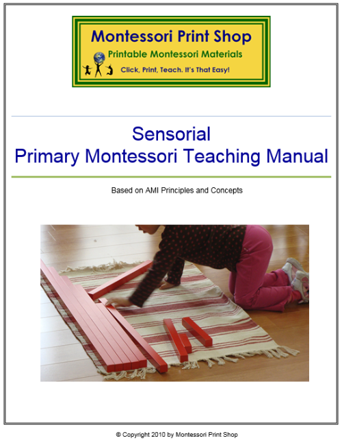 Primary Montessori Sensorial Teaching Manual by Montessori Print Shop