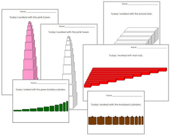 Montessori Sensorial Activity Work Cards - Montessori Print Shop Digital Download