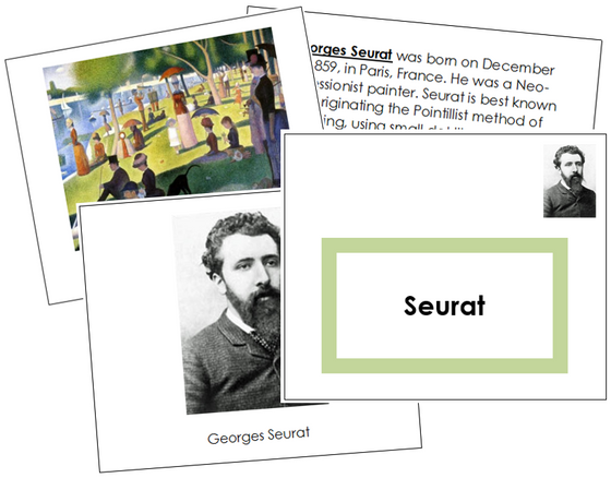 Georges Seurat Art Book - montessori art materials