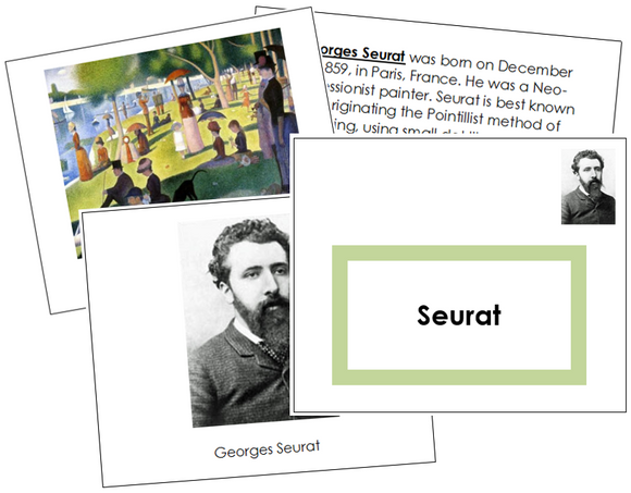 Georges Seurat Art Book - montessori art materials
