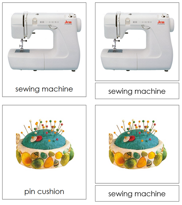 Types of Sewing Items Part Cards - Montessori Print Shop Digital Download
