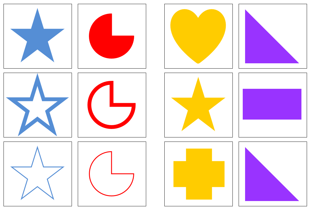 Shapes & Colors Matching Cards