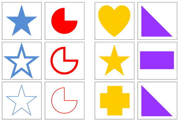 preschool Shape & Color Matching Cards