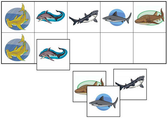 Shark Match-Up & Memory Game - Montessori Print Shop