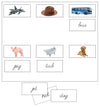 Step 1: Sheets & Labels (photos) - CURSIVE - Montessori Print Shop phonics lesson