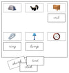 Step 2: Sheets & Labels (photos) - CURSIVE - Montessori Print Shop phonics lesson