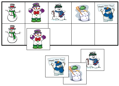 Snowman Match-Up & Memory Game - Montessori Print Shop Digital Download