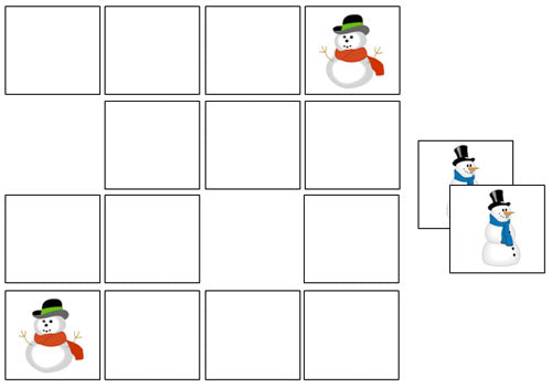 Snowman Match-Up & Memory Game - Montessori Print Shop Digital Download