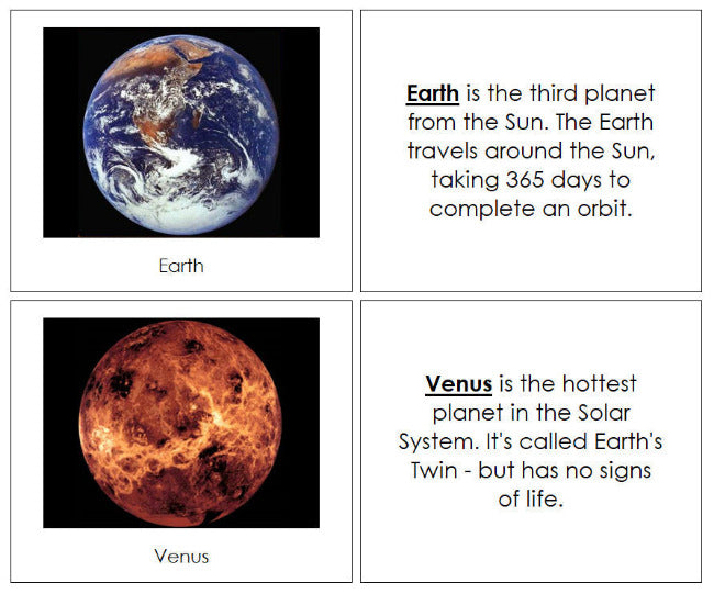 Solar System Nomenclature Book - Montessori Print Shop Digital Download astronomy lesson