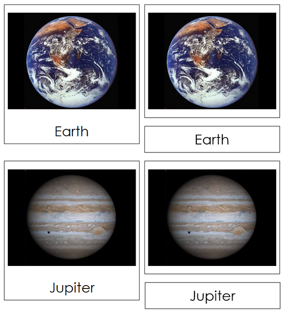 solar system nomenclature cards - Montessori Print Shop