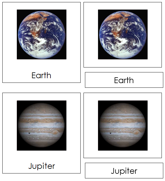 Solar System Nomenclature Cards - Montessori Print Shop Digital Download science cards