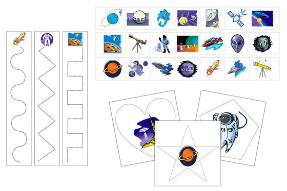 Space Cutting Work - Montessori Print Shop Digital Download preschool activity