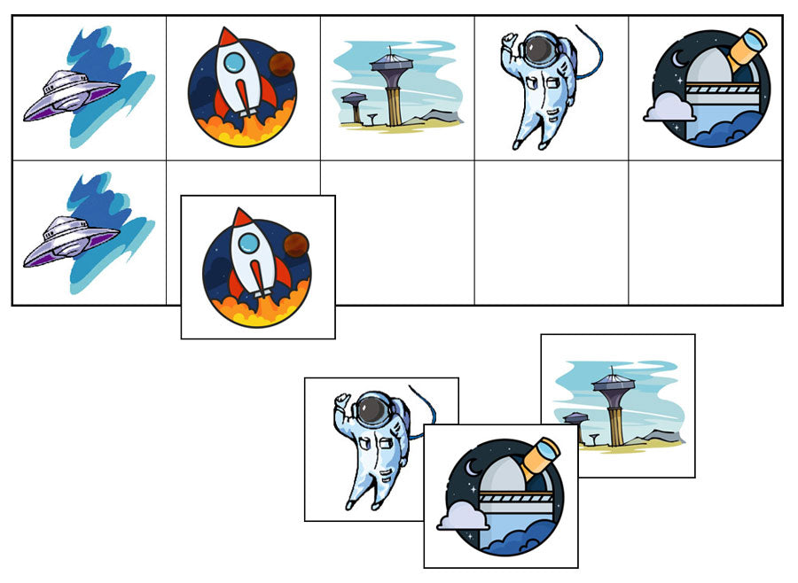 Space Match-Up & Memory Game - Montessori Print Shop Digital Download preschool activity