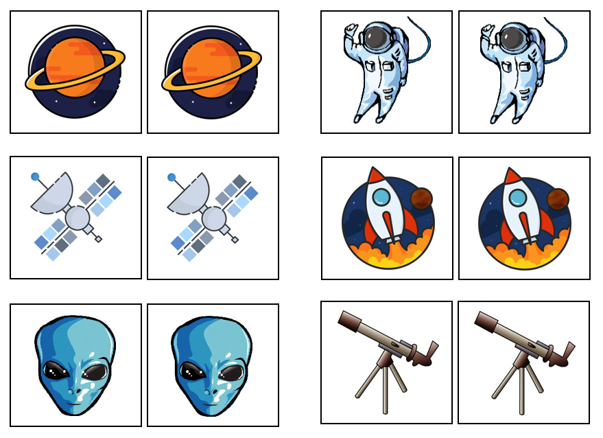 Space Match-Up & Memory Game - Montessori Print Shop Digital Download preschool activity