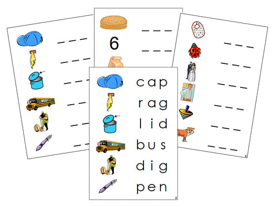 Montessori Step 1: Phonetic Spelling Cards - Montessori language cards - Montessori Print Shop