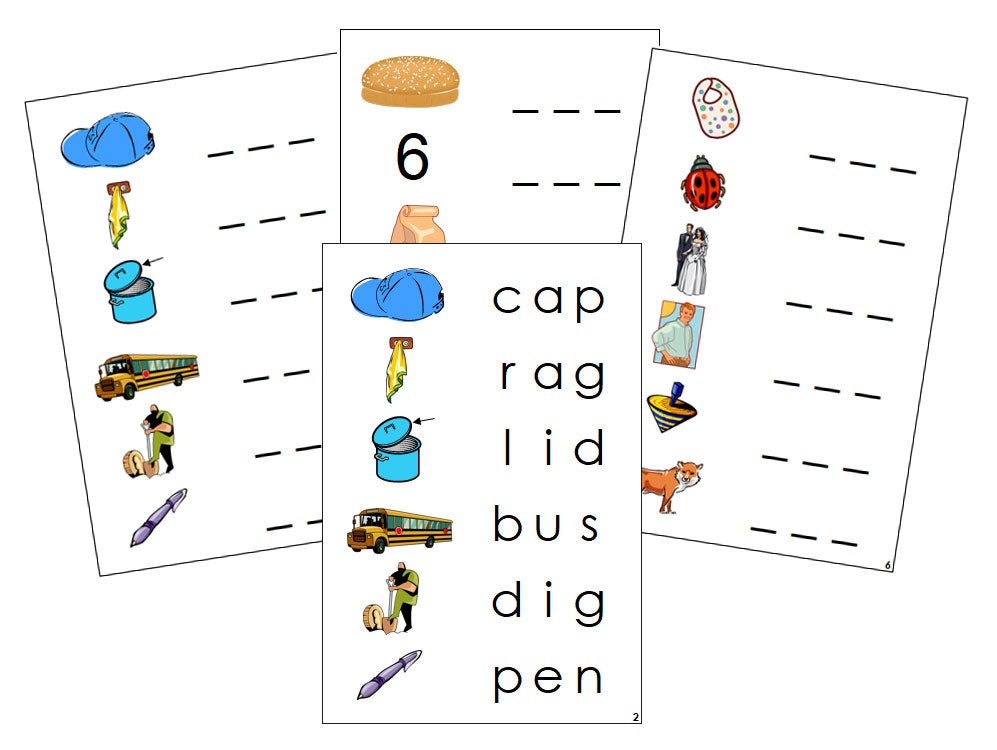 Montessori Step 1: Phonetic Spelling Cards - Montessori language cards - Montessori Print Shop
