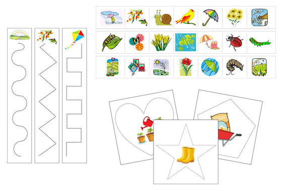 Spring Cutting Work - Preschool Activity by Montessori Print Shop