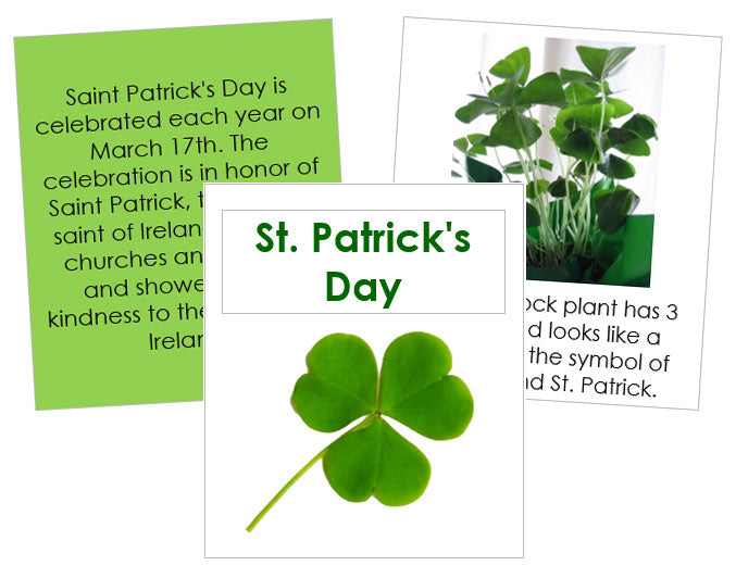 St. Patrick's Day Cards & Booklet - Montessori Print Shop Digital Download