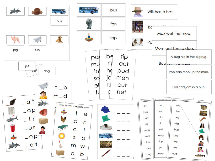 Montessori Step 1 Language Series Bundle (photos) - Montessori Print Shop Digital Download phonics program
