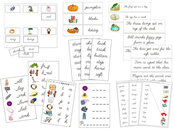 Montessori Step 2 Language Series Bundle - CURSIVE - Montessori Print Shop Phonics Language Program