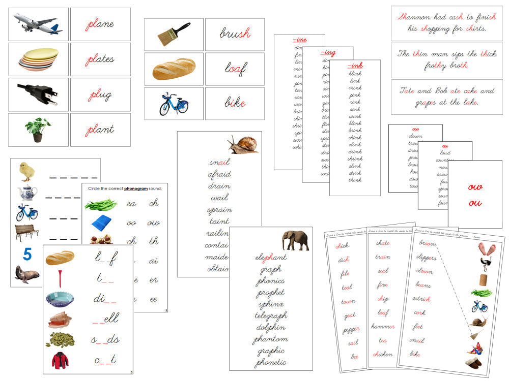 Montessori Step 3 Language Series Bundle (photos) - CURSIVE - Montessori Print Shop Digital Download Language Program
