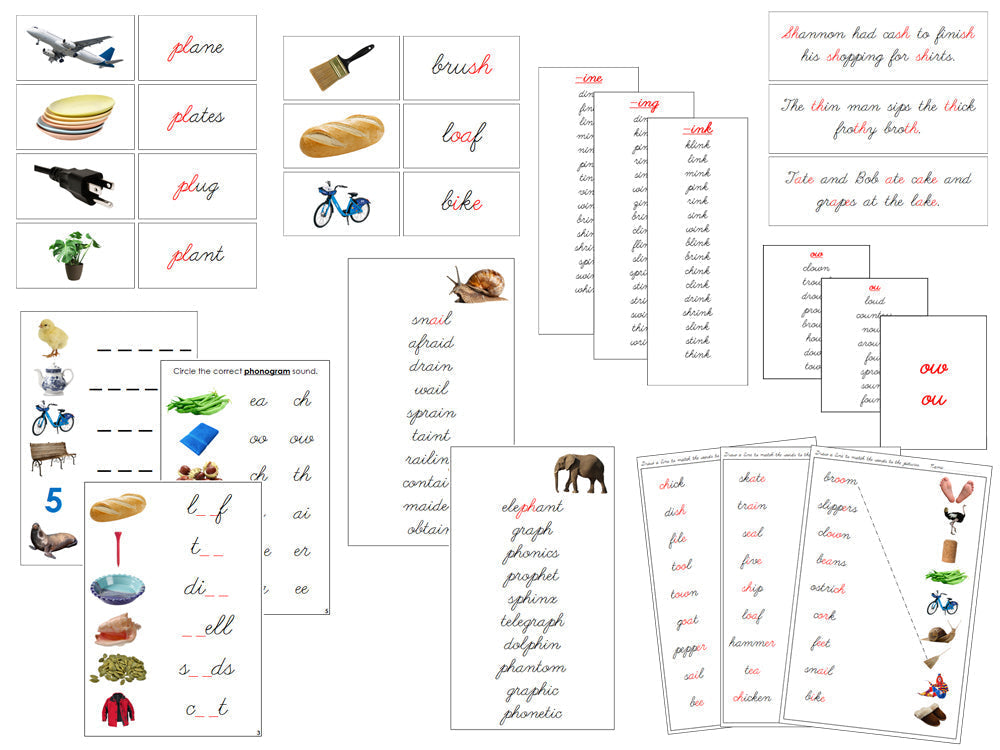 Step 3 Language Series Bundle (photos) - CURSIVE - Montessori Print Shop Language Program