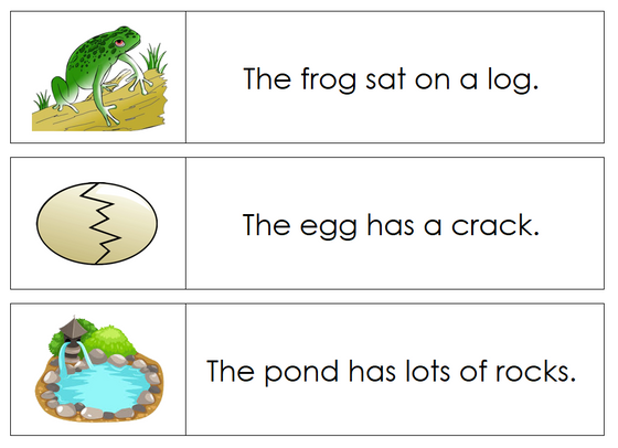 Step 2: Sentence Cards - Set 1 - Montessori Print Shop Phonetic Language Cards