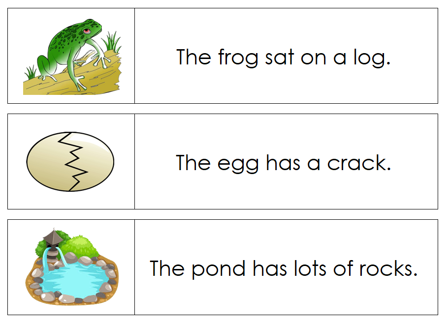 Step 2: Sentence Cards - Set 1 - Montessori Print Shop Phonetic Language Cards