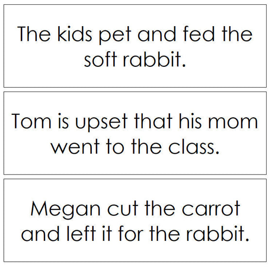 Step 2: Sentence Cards Set 3 - Montessori Print Shop Digital Download language cards