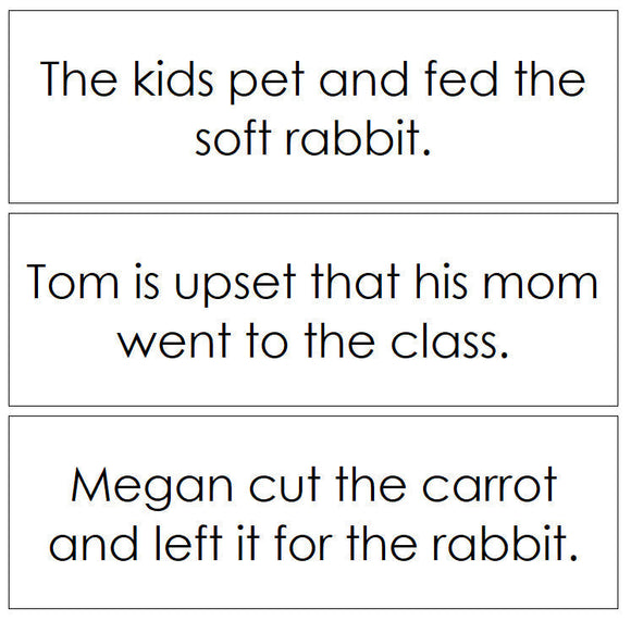 Step 2: Sentence Cards Set 3 - Montessori Print Shop Digital Download language cards