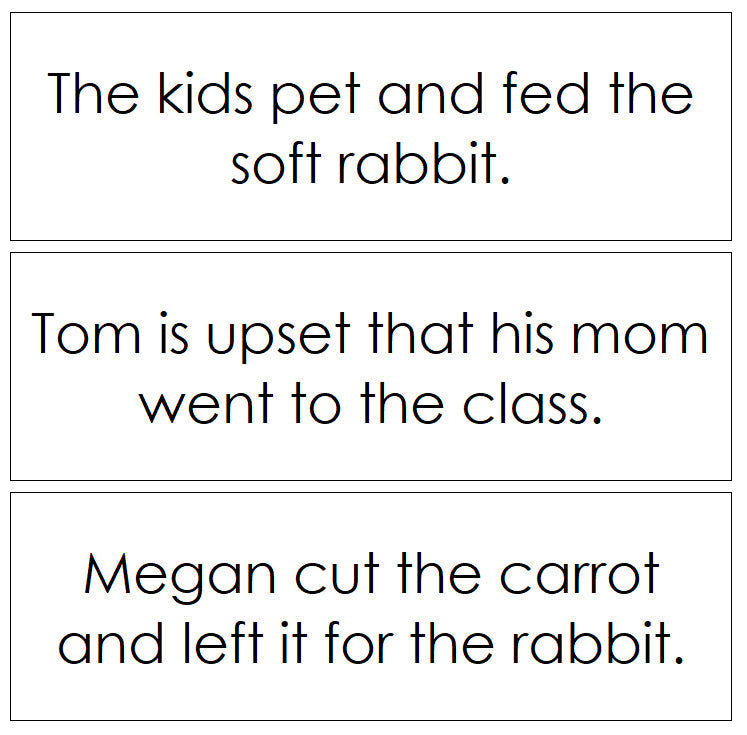 Step 2: Sentence Cards Set 3 - Montessori Print Shop Digital Download language cards