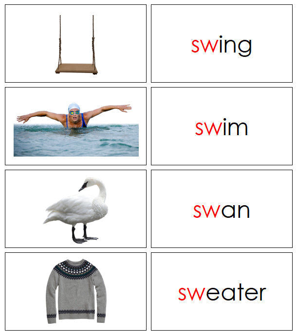 Step 3: Blends & Digraphs - Set 3 (photos) - Montessori Print Shop Digital Download language program
