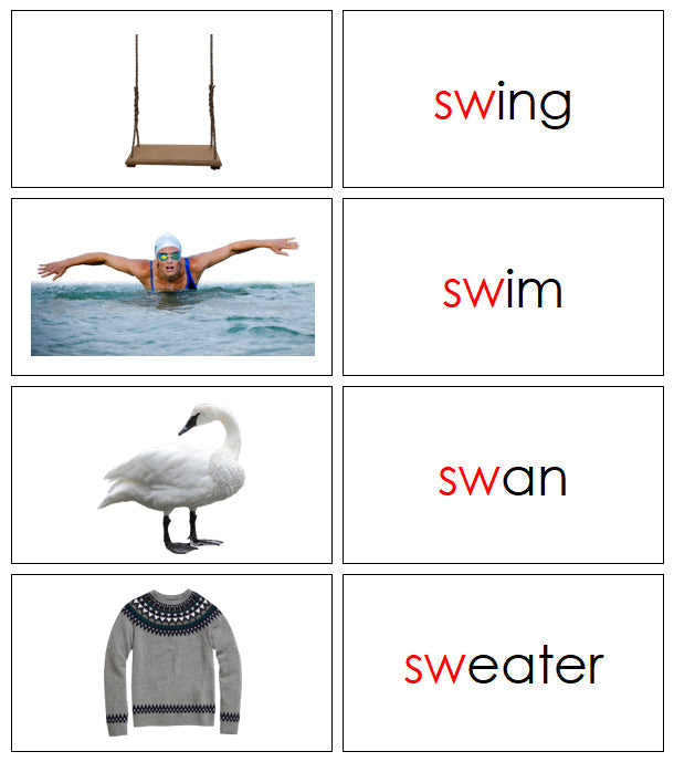 Step 3: Blends & Digraphs - Set 3 (photos) - Montessori Print Shop Digital Download language program