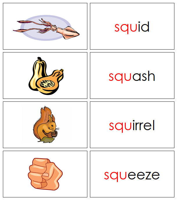 Montessori Step 3 Language Series Bundle - Blends and Digraphs Word and Picture Cards - Montessori Print Shop language program