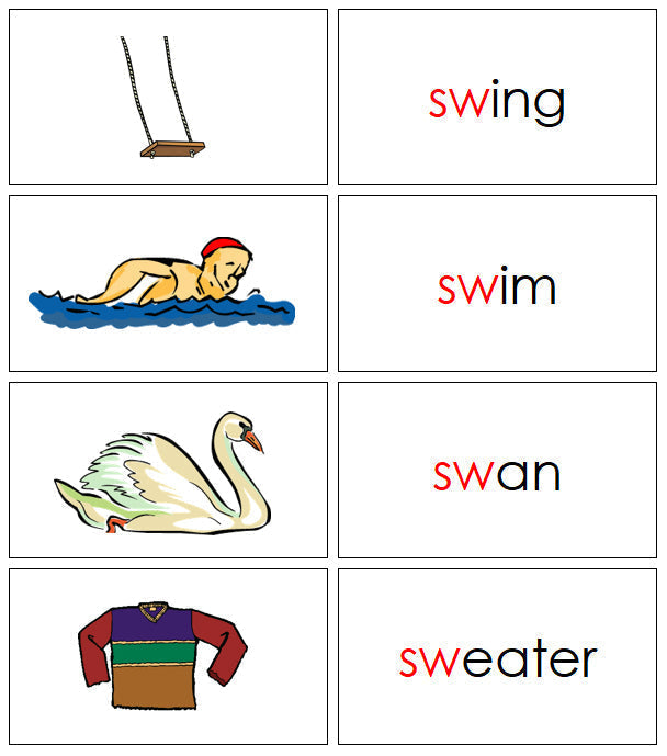 Blends & Digraphs Set 3 - Montessori Print Shop Digital Download language cards