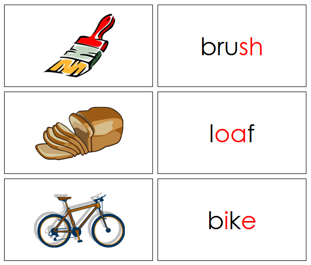 Montessori Step 3 Language Series Bundle - Phonogram Words and Picture Cards - Montessori Print Shop language program