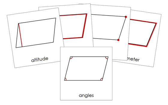 The Study of a Parallelogram 3-Part Cards - Montessori Print Shop Digital Download