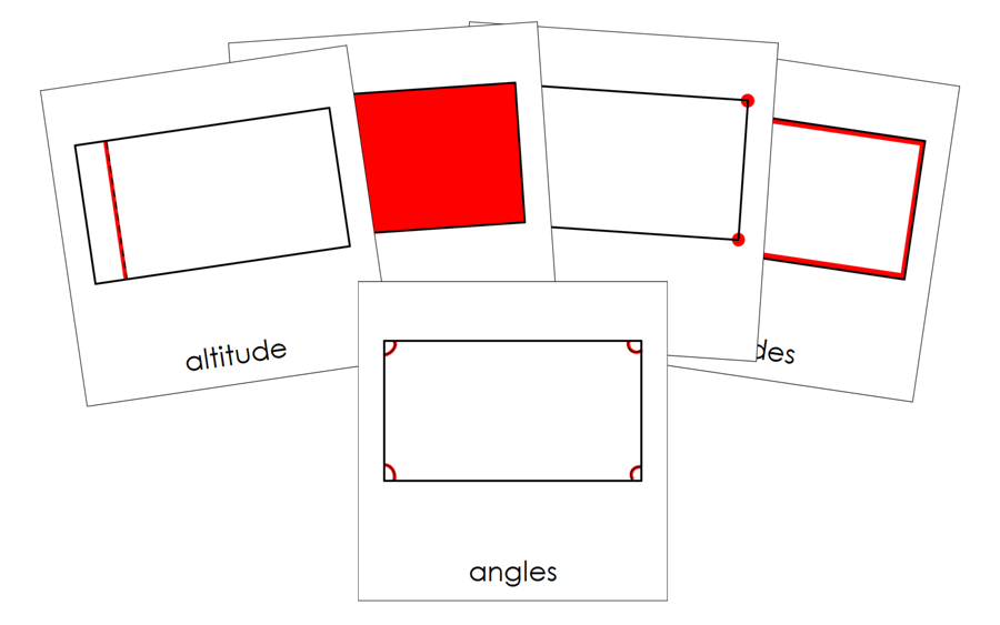 Study of a Rectangle 3-Part Cards - Montessori Print Shop Digital Download 